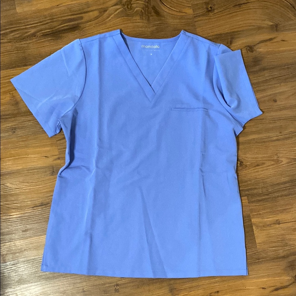 Mandala one pocket  V-Neck Scrub Top
